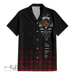 ScotsTee Shop Scottish MacDuff Clan Crest Tartan Alba Gu Brath Celtic Inspired Tartan Short Sleeve Shirt