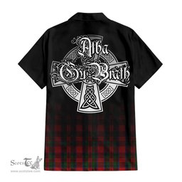 ScotsTee Shop Scottish MacDuff Clan Crest Tartan Alba Gu Brath Celtic Inspired Tartan Short Sleeve Shirt