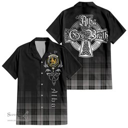 ScotsTee Shop Scottish MacPherson Dress Clan Crest Tartan Alba Gu Brath Celtic Inspired Tartan Short Sleeve Shirt