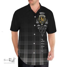 ScotsTee Shop Scottish MacPherson Dress Clan Crest Tartan Alba Gu Brath Celtic Inspired Tartan Short Sleeve Shirt