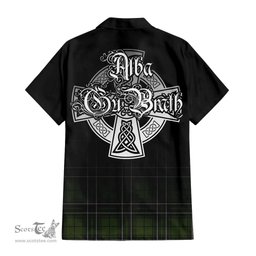 ScotsTee Shop Scottish MacLean Hunting Clan Crest Tartan Alba Gu Brath Celtic Inspired Tartan Short Sleeve Shirt