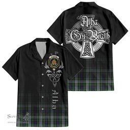 ScotsTee Shop Scottish MacKenzie Dress Clan Crest Tartan Alba Gu Brath Celtic Inspired Tartan Short Sleeve Shirt