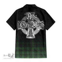 ScotsTee Shop Scottish MacDonald Lord of the Isles Hunting Clan Crest Tartan Alba Gu Brath Celtic Inspired Tartan Short Sleeve Shirt