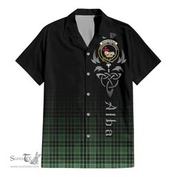 ScotsTee Shop Scottish MacDonald Lord of the Isles Hunting Clan Crest Tartan Alba Gu Brath Celtic Inspired Tartan Short Sleeve Shirt