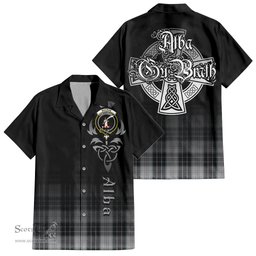 ScotsTee Shop Scottish MacRae Dress Clan Crest Tartan Alba Gu Brath Celtic Inspired Tartan Short Sleeve Shirt