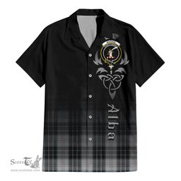 ScotsTee Shop Scottish MacRae Dress Clan Crest Tartan Alba Gu Brath Celtic Inspired Tartan Short Sleeve Shirt