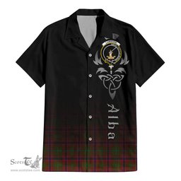 ScotsTee Shop Scottish Lumsden Clan Crest Tartan Alba Gu Brath Celtic Inspired Tartan Short Sleeve Shirt