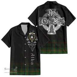 ScotsTee Shop Scottish Kincaid Modern Clan Crest Tartan Alba Gu Brath Celtic Inspired Tartan Short Sleeve Shirt