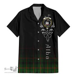 ScotsTee Shop Scottish Kincaid Modern Clan Crest Tartan Alba Gu Brath Celtic Inspired Tartan Short Sleeve Shirt