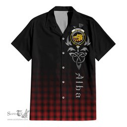 ScotsTee Shop Scottish MacIver Clan Crest Tartan Alba Gu Brath Celtic Inspired Tartan Short Sleeve Shirt