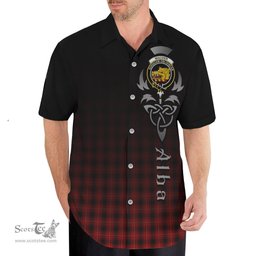 ScotsTee Shop Scottish MacIver Clan Crest Tartan Alba Gu Brath Celtic Inspired Tartan Short Sleeve Shirt