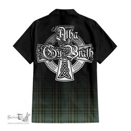 ScotsTee Shop Scottish Kelly Dress Clan Crest Tartan Alba Gu Brath Celtic Inspired Tartan Short Sleeve Shirt