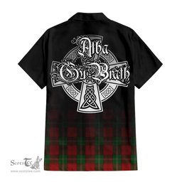 ScotsTee Shop Scottish Lennox Clan Crest Tartan Alba Gu Brath Celtic Inspired Tartan Short Sleeve Shirt