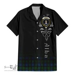 ScotsTee Shop Scottish McCoy Clan Crest Tartan Alba Gu Brath Celtic Inspired Tartan Short Sleeve Shirt
