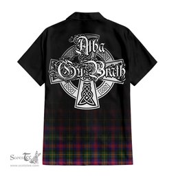 ScotsTee Shop Scottish Logan Modern Clan Crest Tartan Alba Gu Brath Celtic Inspired Tartan Short Sleeve Shirt