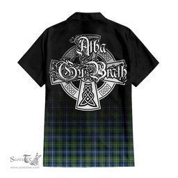 ScotsTee Shop Scottish MacNeil of Barra Ancient Clan Crest Tartan Alba Gu Brath Celtic Inspired Tartan Short Sleeve Shirt
