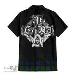 ScotsTee Shop Scottish MacKie Clan Crest Tartan Alba Gu Brath Celtic Inspired Tartan Short Sleeve Shirt