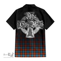 ScotsTee Shop Scottish MacLachlan Ancient Clan Crest Tartan Alba Gu Brath Celtic Inspired Tartan Short Sleeve Shirt