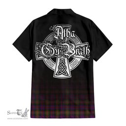 ScotsTee Shop Scottish MacDonell of Glengarry Modern Clan Crest Tartan Alba Gu Brath Celtic Inspired Tartan Short Sleeve Shirt