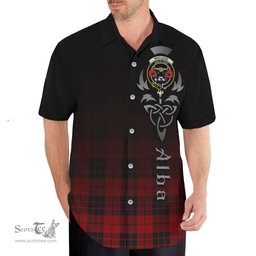 ScotsTee Shop Scottish MacLeod of Raasay Clan Crest Tartan Alba Gu Brath Celtic Inspired Tartan Short Sleeve Shirt
