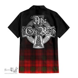 ScotsTee Shop Scottish Maxtone Clan Crest Tartan Alba Gu Brath Celtic Inspired Tartan Short Sleeve Shirt