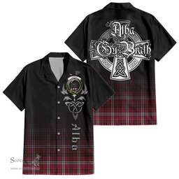 ScotsTee Shop Scottish Little Clan Crest Tartan Alba Gu Brath Celtic Inspired Tartan Short Sleeve Shirt