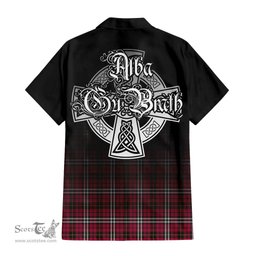 ScotsTee Shop Scottish Little Clan Crest Tartan Alba Gu Brath Celtic Inspired Tartan Short Sleeve Shirt
