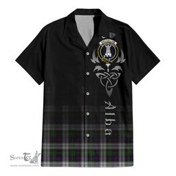 ScotsTee Shop Scottish MacCallum Dress Clan Crest Tartan Alba Gu Brath Celtic Inspired Tartan Short Sleeve Shirt