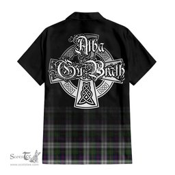 ScotsTee Shop Scottish MacCallum Dress Clan Crest Tartan Alba Gu Brath Celtic Inspired Tartan Short Sleeve Shirt