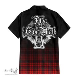 ScotsTee Shop Scottish Matheson Modern Clan Crest Tartan Alba Gu Brath Celtic Inspired Tartan Short Sleeve Shirt