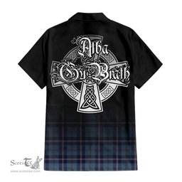 ScotsTee Shop Scottish MacRaes of America Clan Crest Tartan Alba Gu Brath Celtic Inspired Tartan Short Sleeve Shirt