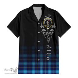 ScotsTee Shop Scottish McKerrell Clan Crest Tartan Alba Gu Brath Celtic Inspired Tartan Short Sleeve Shirt