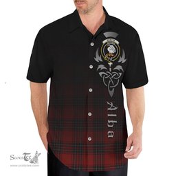 ScotsTee Shop Scottish Wemyss Clan Crest Tartan Alba Gu Brath Celtic Inspired Tartan Short Sleeve Shirt