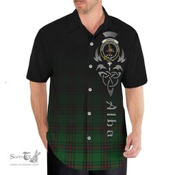 ScotsTee Shop Scottish Orrock Clan Crest Tartan Alba Gu Brath Celtic Inspired Tartan Short Sleeve Shirt