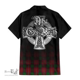 ScotsTee Shop Scottish Rattray Clan Crest Tartan Alba Gu Brath Celtic Inspired Tartan Short Sleeve Shirt