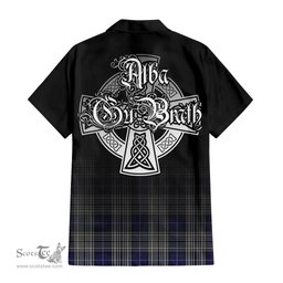 ScotsTee Shop Scottish Napier Clan Crest Tartan Alba Gu Brath Celtic Inspired Tartan Short Sleeve Shirt