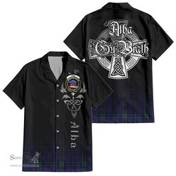 ScotsTee Shop Scottish Weir Clan Crest Tartan Alba Gu Brath Celtic Inspired Tartan Short Sleeve Shirt