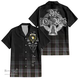ScotsTee Shop Scottish Stewart of Appin Dress Clan Crest Tartan Alba Gu Brath Celtic Inspired Tartan Short Sleeve Shirt