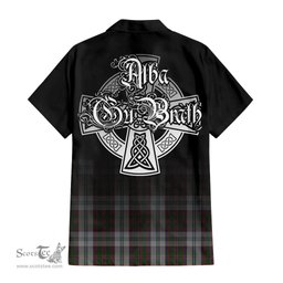 ScotsTee Shop Scottish Stewart of Appin Dress Clan Crest Tartan Alba Gu Brath Celtic Inspired Tartan Short Sleeve Shirt