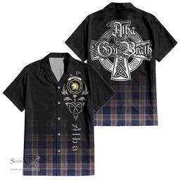 ScotsTee Shop Scottish Stewart of Appin Hunting Dress Clan Crest Tartan Alba Gu Brath Celtic Inspired Tartan Short Sleeve Shirt