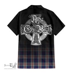 ScotsTee Shop Scottish Stewart of Appin Hunting Dress Clan Crest Tartan Alba Gu Brath Celtic Inspired Tartan Short Sleeve Shirt