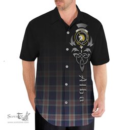 ScotsTee Shop Scottish Stewart of Appin Hunting Dress Clan Crest Tartan Alba Gu Brath Celtic Inspired Tartan Short Sleeve Shirt