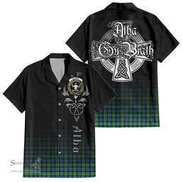 ScotsTee Shop Scottish Murray of Atholl Ancient Clan Crest Tartan Alba Gu Brath Celtic Inspired Tartan Short Sleeve Shirt