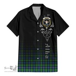 ScotsTee Shop Scottish Murray of Atholl Ancient Clan Crest Tartan Alba Gu Brath Celtic Inspired Tartan Short Sleeve Shirt