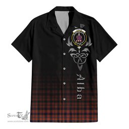 ScotsTee Shop Scottish Ogilvie (Ogilvy) Clan Crest Tartan Alba Gu Brath Celtic Inspired Tartan Short Sleeve Shirt