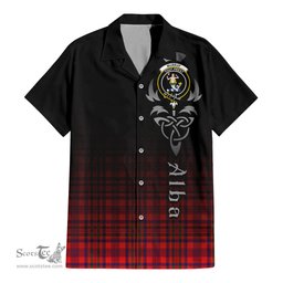 ScotsTee Shop Scottish Murray of Tulloch Modern Clan Crest Tartan Alba Gu Brath Celtic Inspired Tartan Short Sleeve Shirt