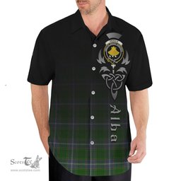 ScotsTee Shop Scottish Pringle Clan Crest Tartan Alba Gu Brath Celtic Inspired Tartan Short Sleeve Shirt