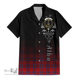 ScotsTee Shop Scottish Rait Clan Crest Tartan Alba Gu Brath Celtic Inspired Tartan Short Sleeve Shirt