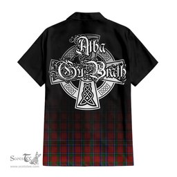 ScotsTee Shop Scottish Sinclair Clan Crest Tartan Alba Gu Brath Celtic Inspired Tartan Short Sleeve Shirt