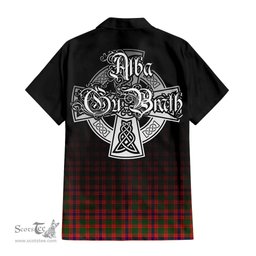 ScotsTee Shop Scottish Skene Modern Clan Crest Tartan Alba Gu Brath Celtic Inspired Tartan Short Sleeve Shirt